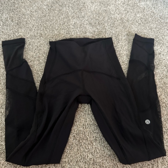 LULULEMON FAST AND FREE MESH LEGGINGS - Picture 1 of 3